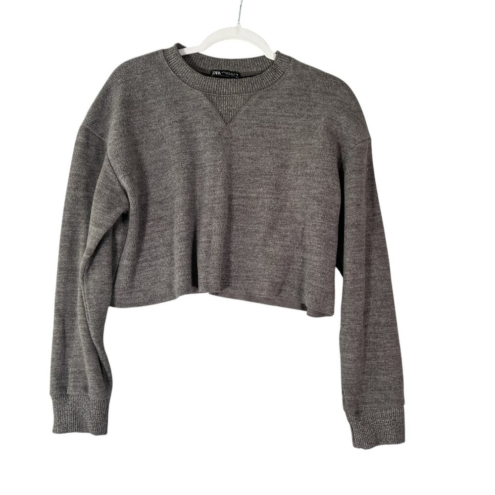 Zara Sweatshirt Cropped Jumper Size M